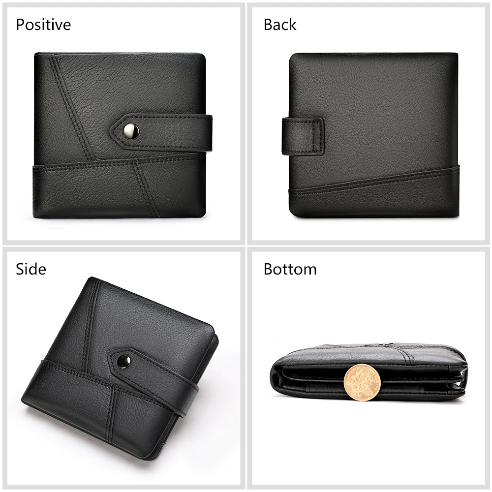 MVA мужской кошелек из натуральной кожи маленький с карманом для монет модные