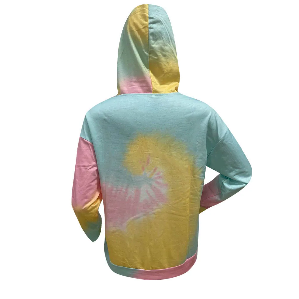 

Fashion Tie-dyed Print Sweatshirts Women Casual Hooded Long Sleeve Pullovers Sweatshirt 2020 Autumn Harajuku Hoodies Tops