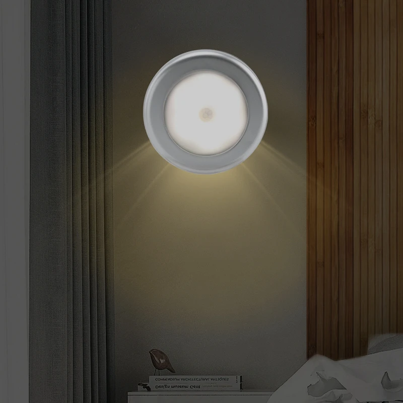 Ночсветильник с пассивным инфракрасным датчиком движения 6 светодиодов питание