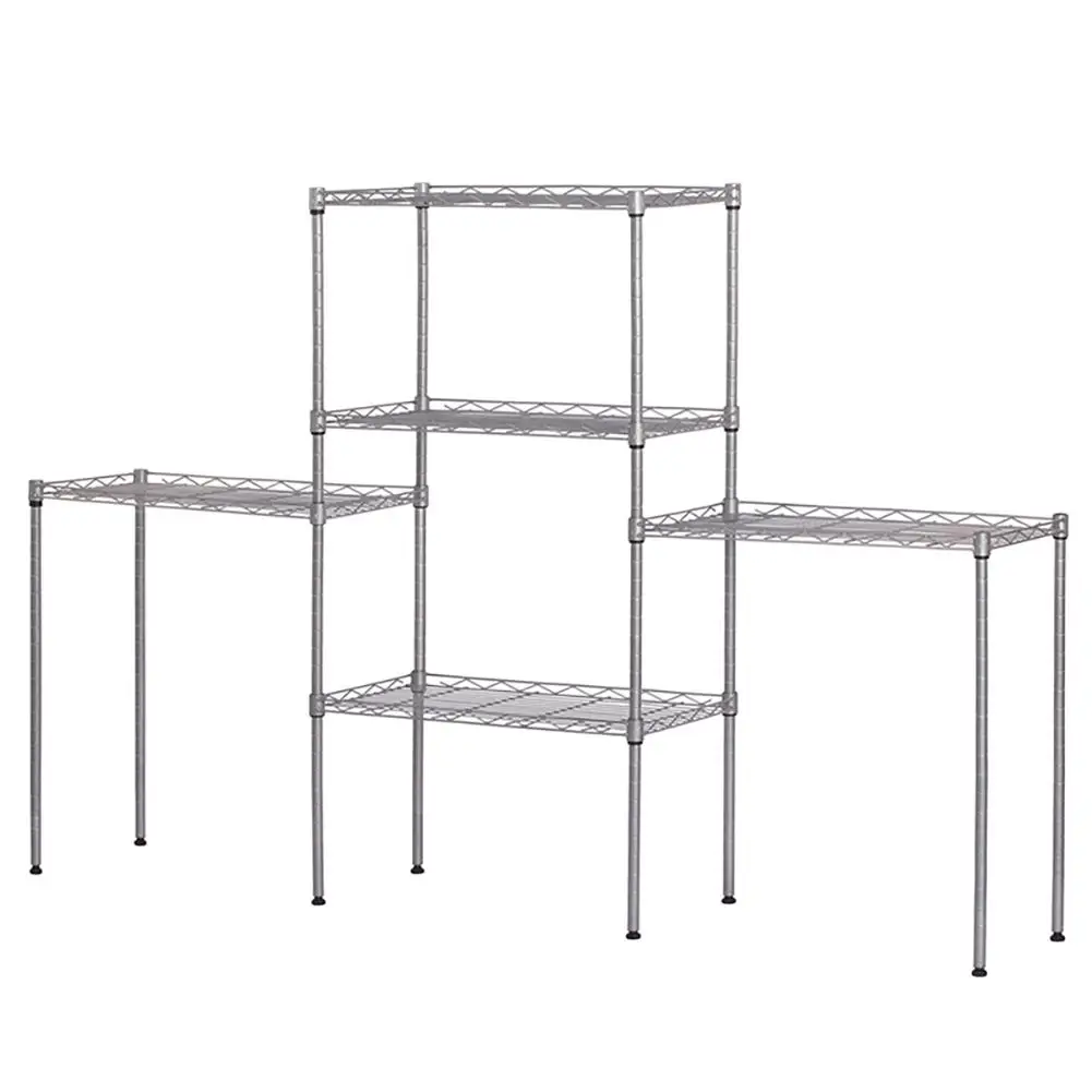 

Changeable Assembly Floor Standing Carbon Steel Storage Rack Holder Silver