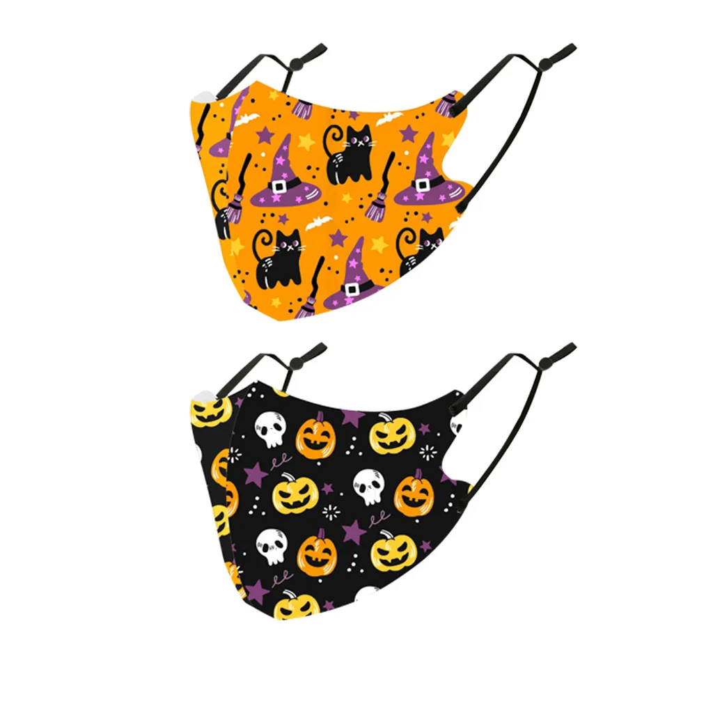 Детские Моющиеся Многоразовые защитные маски для лица с изображением кошки
