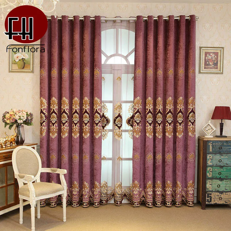 Европейский стиль затемненные шторы для гостиной роскошные вышитые спальни