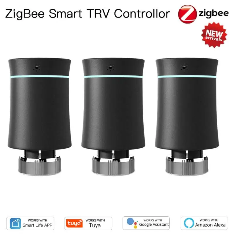 

Новый привод радиатора Tuya ZigBee3.0, клапан, умный программируемый термостат, терморегулятор, TRV Alexa Голосовое управление