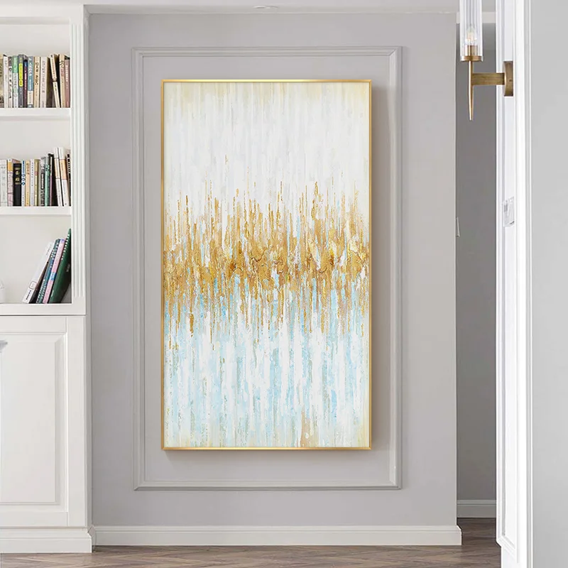 

Nordic Home Decorative hand-painted Oil Painting Abstract Modern Corridor Entrance Hallway Light Luxury three-dimensional Painti