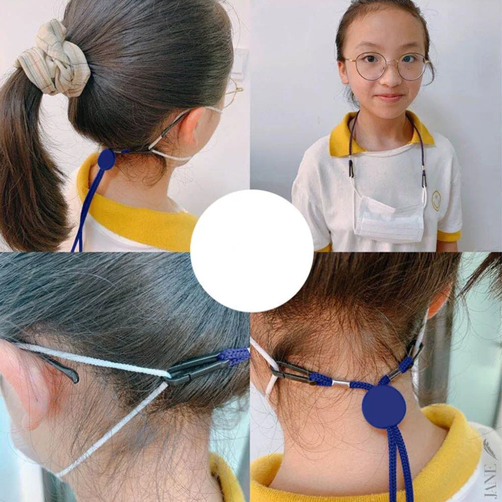 

Adjustable Face Mask Lanyard Handy Convenient Safety Mask Ear Conservation Holder Rope Neck Hanging Cartoon Mask Extension Rope