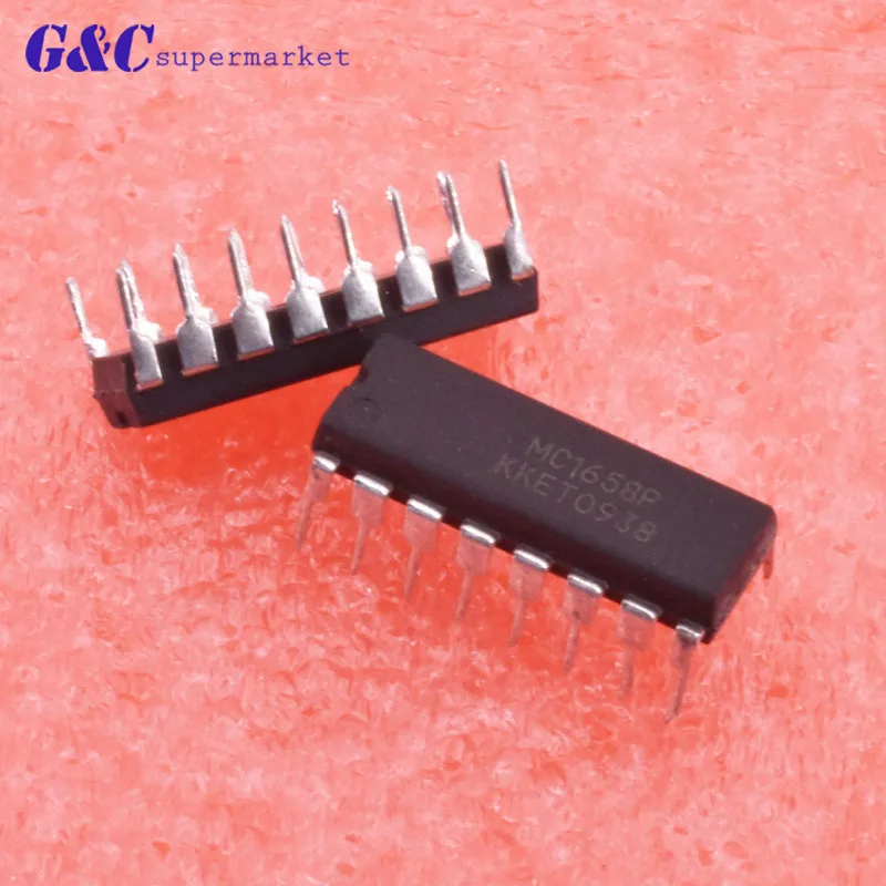 1 шт./5 шт. регулятор напряжения MC1658P DIP 16PIN MC1658|Интегральные схемы| |