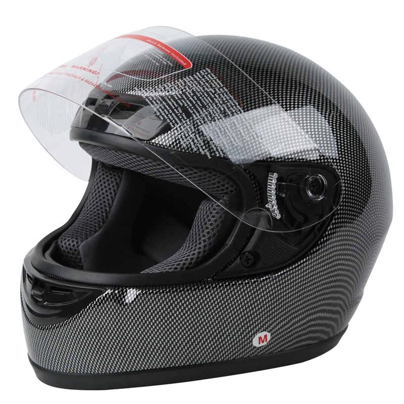 

DOT Adult Carbon Fiber Flip Up Full Face Motorcycle Helmet Street Bike Motocross Racing Motorbike Helmet UV Protective