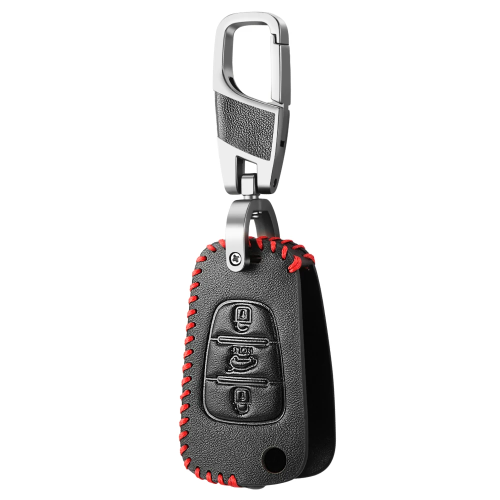 Кожаный чехол для автомобильных ключей Kia RIO K2 K5 Sportage Sorento Ceed Hyundai i20 i30 i35 iX20 iX35|car key