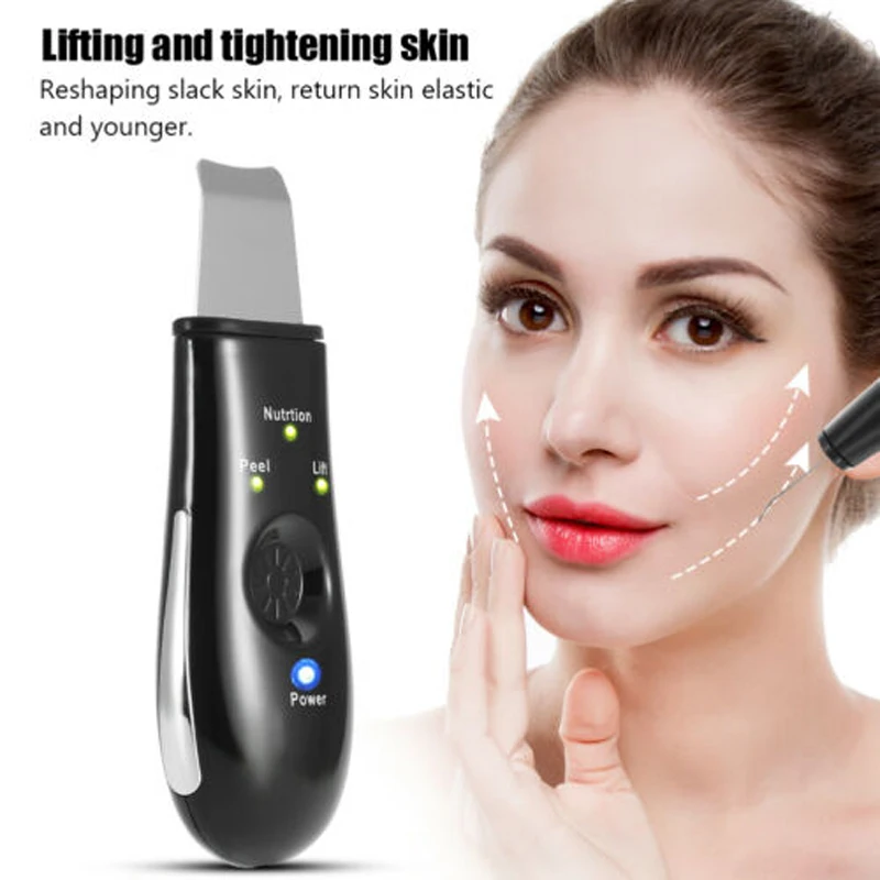 Kopen Ultrasone Huid Scrubber Verwijderen Gezichtsverzorging Tool Facial Lift Removal Peeling Machine Verwijderen Mee-eter Vuil Rimpels Verminderen Vlekken