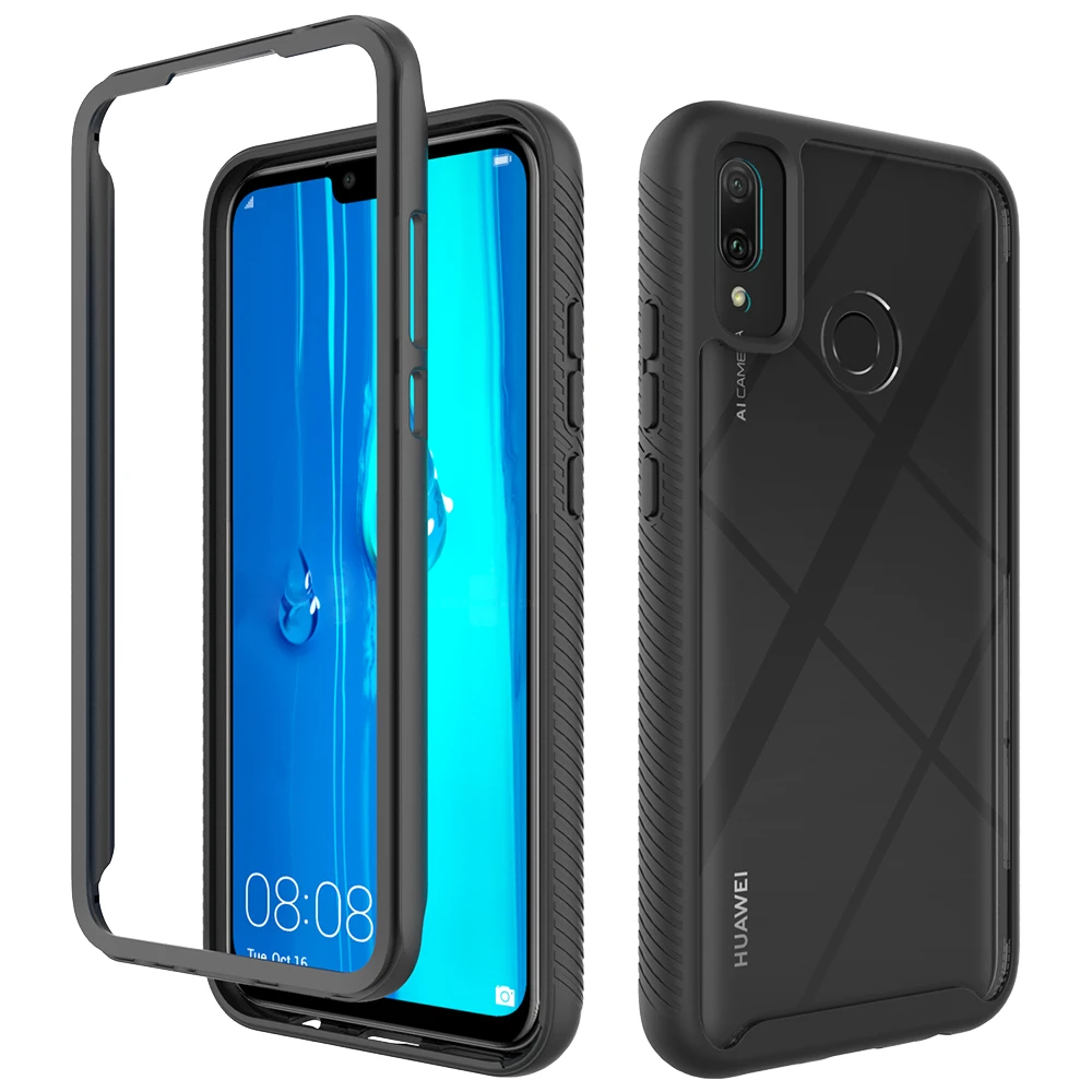 

360 Heavy Phone Case For Huawei Y5P 2020 Honor 9S Y6P Y8P P40 Pro Plus Armor Transparent 2 in 1 Silicone Shockproof Back Cover