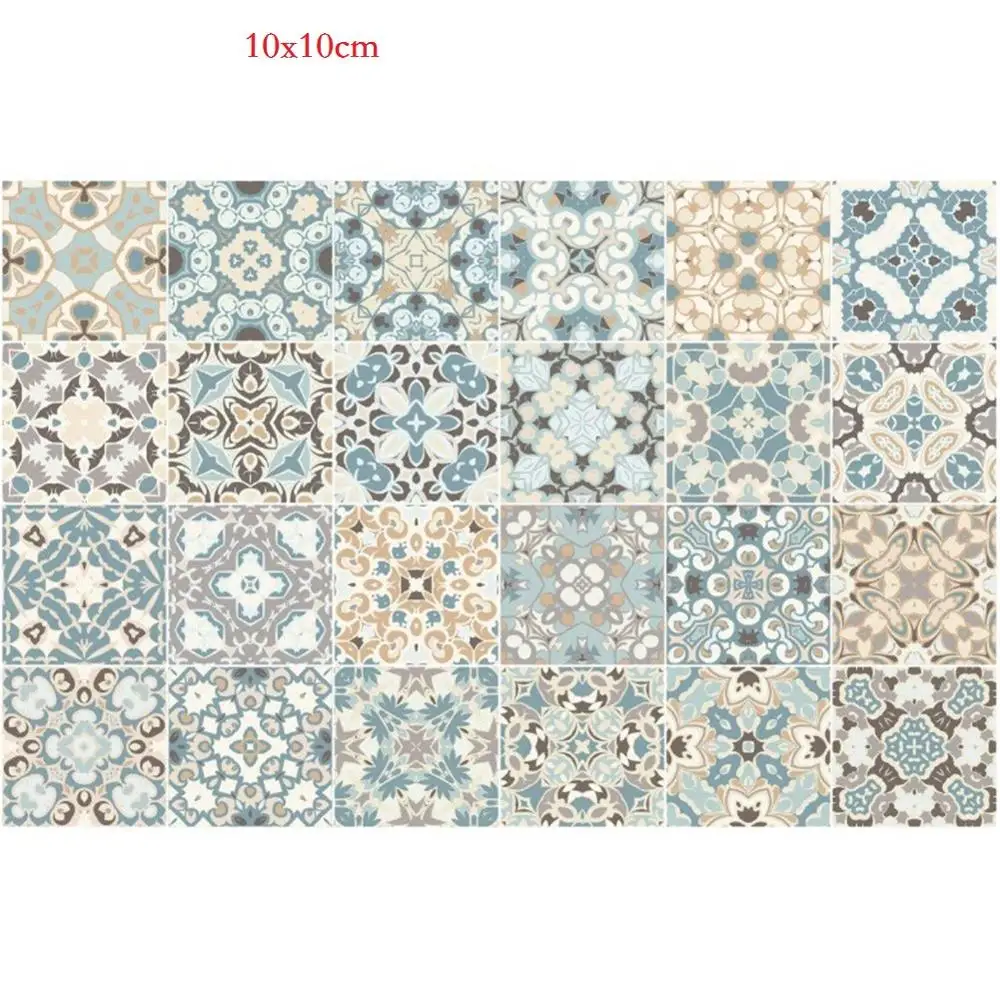 24 шт. Современные Простые водонепроницаемые плитки мозаичная Настенная Наклейка