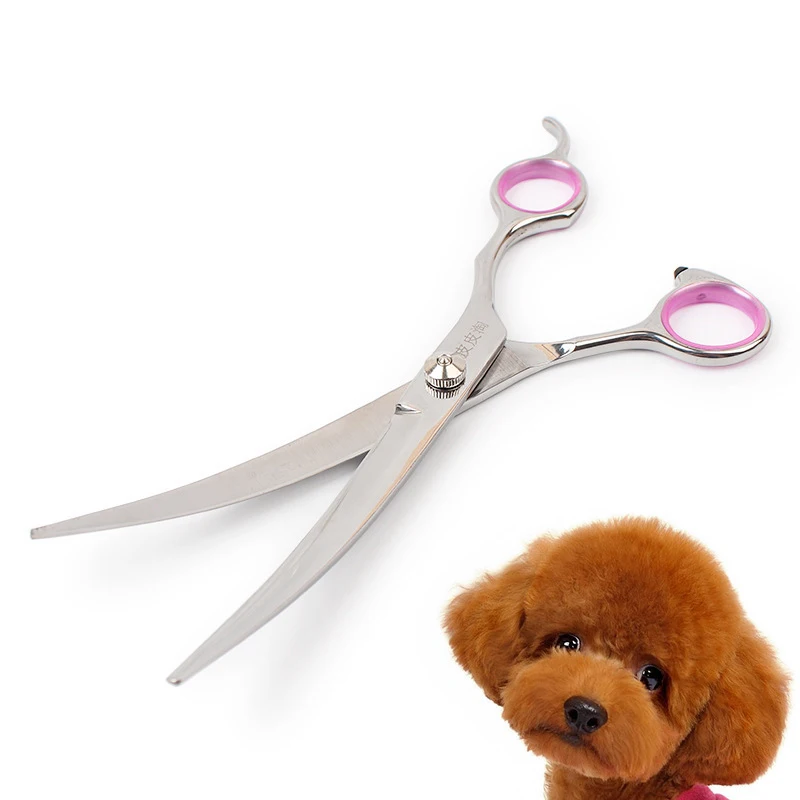 

Pet Grooming Scissors Stainless Steel Shears Hair For Dogs Cat Puppy Up and Down Curved