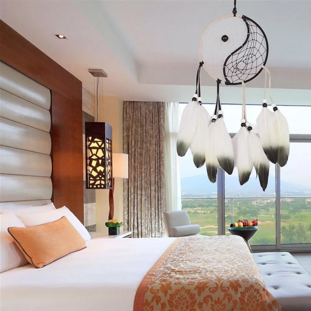 Настенный Ловец снов ручной работы тайцзи плетеные ветряные колокольчики