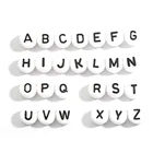 Белые акриловые одинарные английские буквы 4*7 м, круглые плоские алфавитные бусины-разделители для изготовления ювелирных изделий ручной работы, для самостоятельного изготовления браслетов и ожерелий