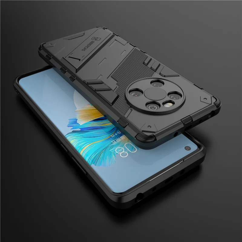 

For Huawei Mate 40E Case Shockproof Bumper Bracket KickStand Holder Full Protect Armor Phone Back Cover For Huawei Mate 40E Case