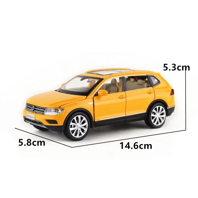 Модель игрушечного литья под давлением/Масштаб 1:32/машина Volkswagen Tiguan L/тяговый