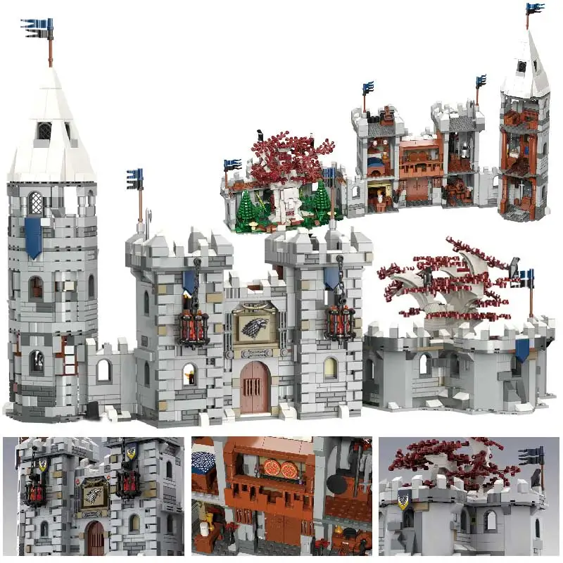 

K101 Super 18K The Middle Ages Series Movie Winterfell Castle Sets Building Blocks 2217pcs Bricks Toys Sets Creative MOC-39717