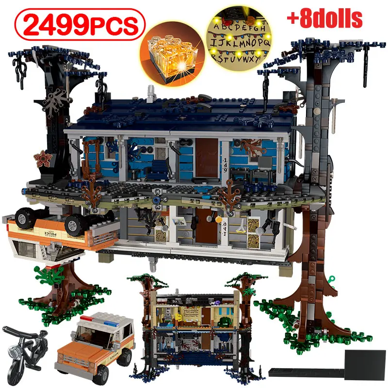 

2499pcs Weird Stranger Thing for Friends Tree House Bricks Turning The World Room Upside Down Blocks Toys for Kids Christmas