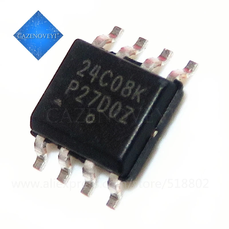 20 шт./лот 24C01 24C02 24C04 24C08 24C16 24C32 93C46 93C56 93C66 93C76 93C86 лапками углублением SOP 8 в