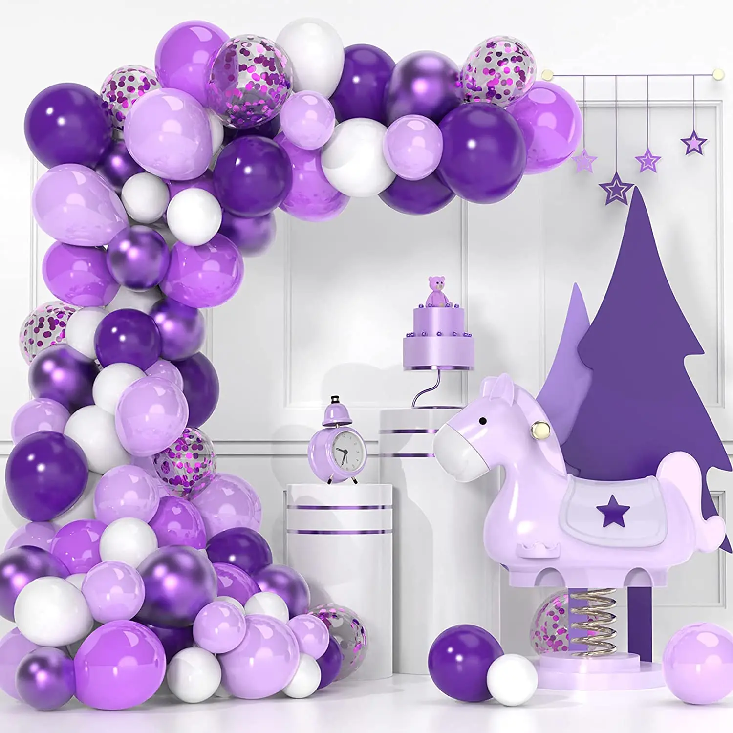 

Light Purple Balloon Garland Kit Latex Balloons Wedding Decorations Global Inflatable Children's Birthday Party Balloon Supplies