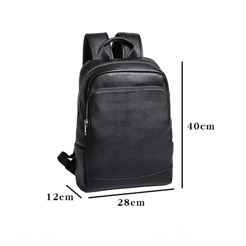 

The first layer of leather computer school bag leather backpack men's fashion trend large capacity leisure travel backpack