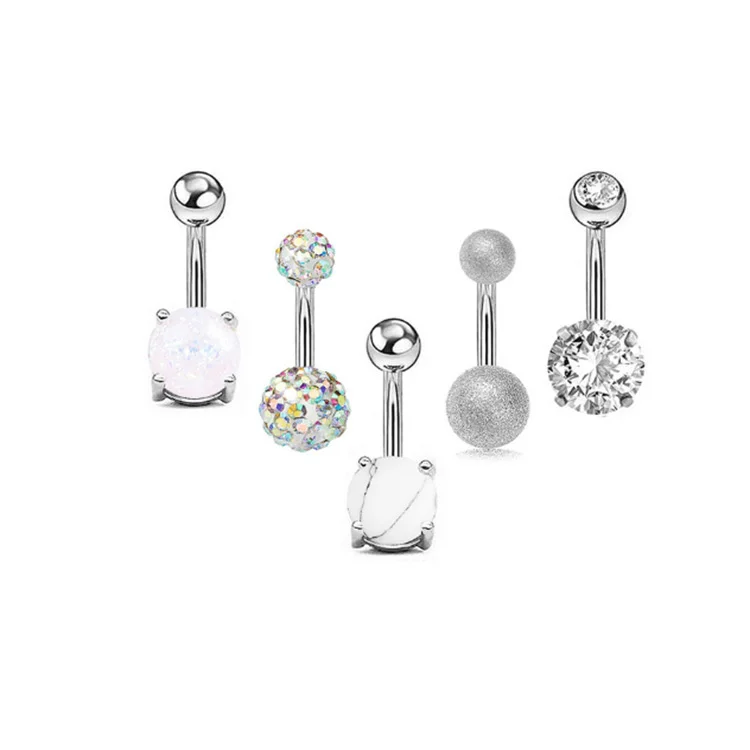 

navel piercing jewelry titanium real with designs elegant brief paragraph Macao treasure hoard of navel zircon belly button ring