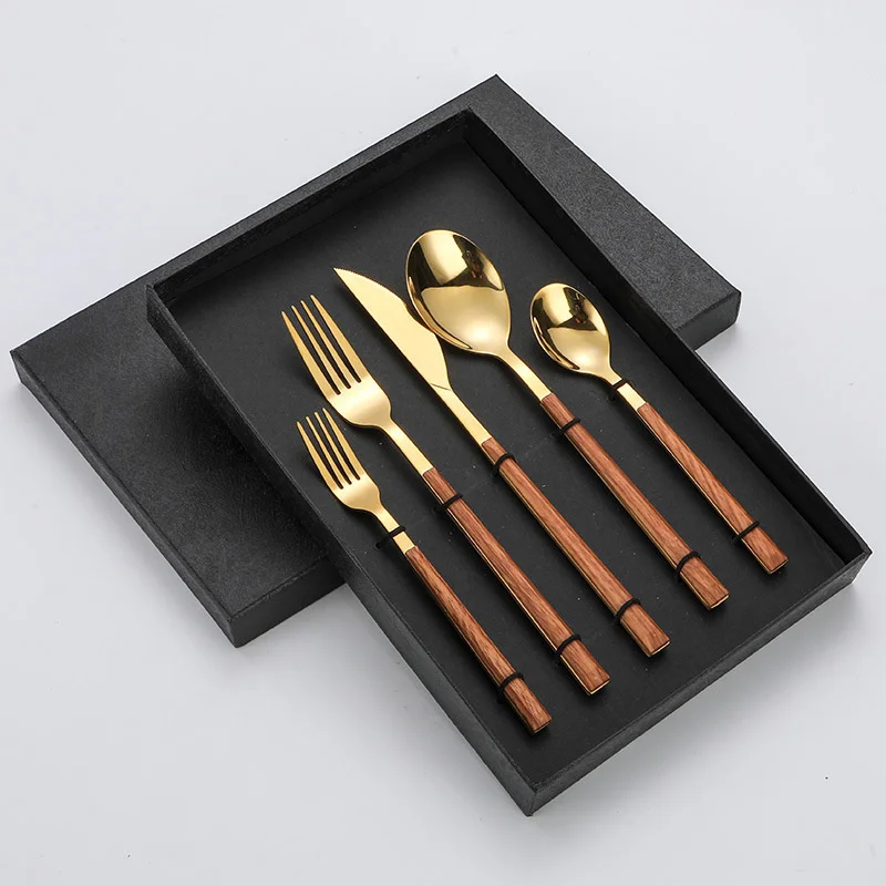 

Table Forks Tableware Dinnerware Knives Forks Spoons Flatware Set Golden Cutlery Tableware Stainless Steel Cutlery Set