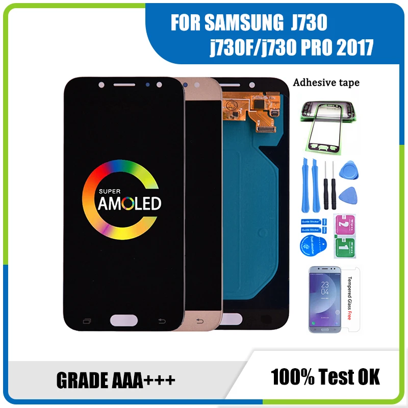 

ЖК-дисплей Super Amoled для Samsung Galaxy J7 Pro 2017 J730 J730F, ЖК-дисплей и дигитайзер сенсорного экрана в сборе
