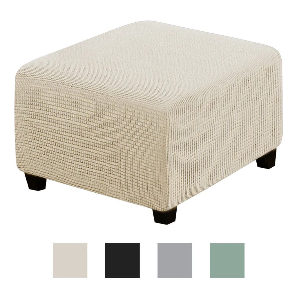 

Квадратный жаккардовый чехол для оттоманки из накладка на подставку для ног полиэстера