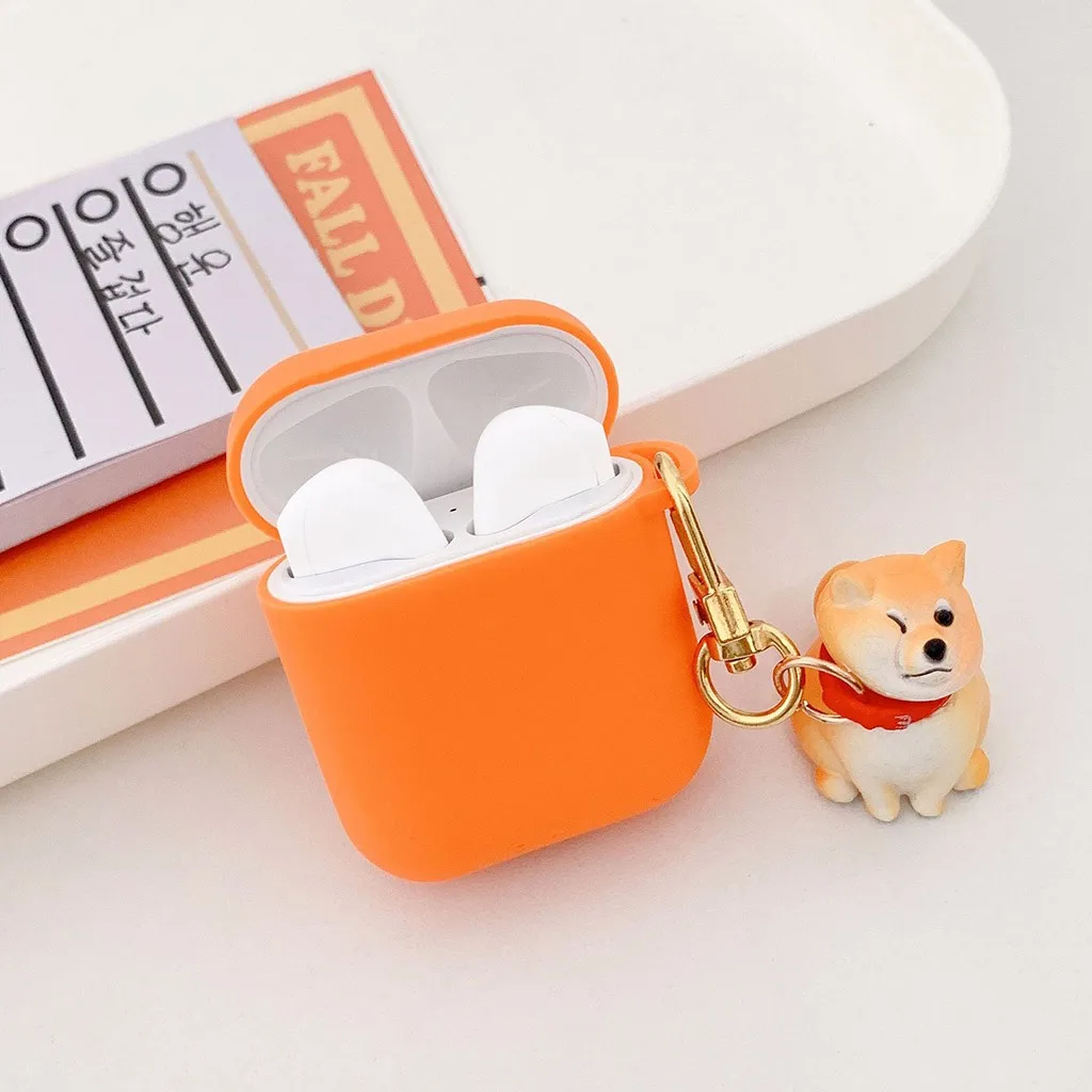 Силиконовый чехол для наушников защитный с защитой от потери Apple AirPods зарядный