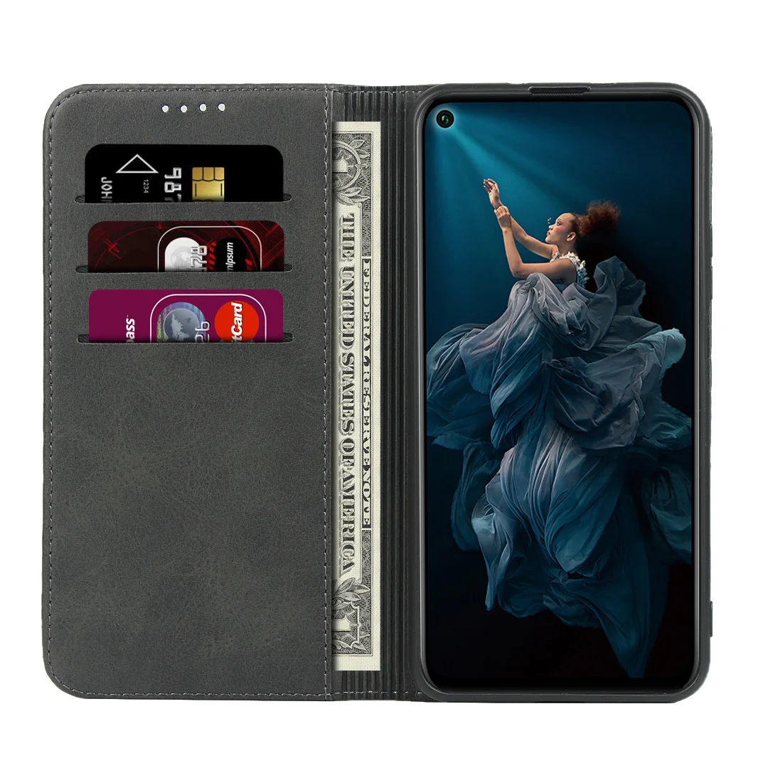 Кожаный чехол для huawei Nova 5T раскладной чехол с держателем карты кобура Магнитный Привлекательный чехол Чехол кошелек чехол