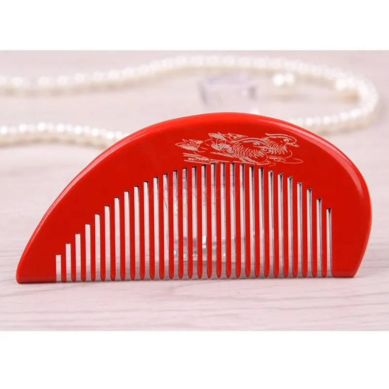 

wooden comb Wedding Supplies Wood Combs Brides Decorative Wooden Comb Marry Dowry Hairbrush Newcomers Hairdressing Straight