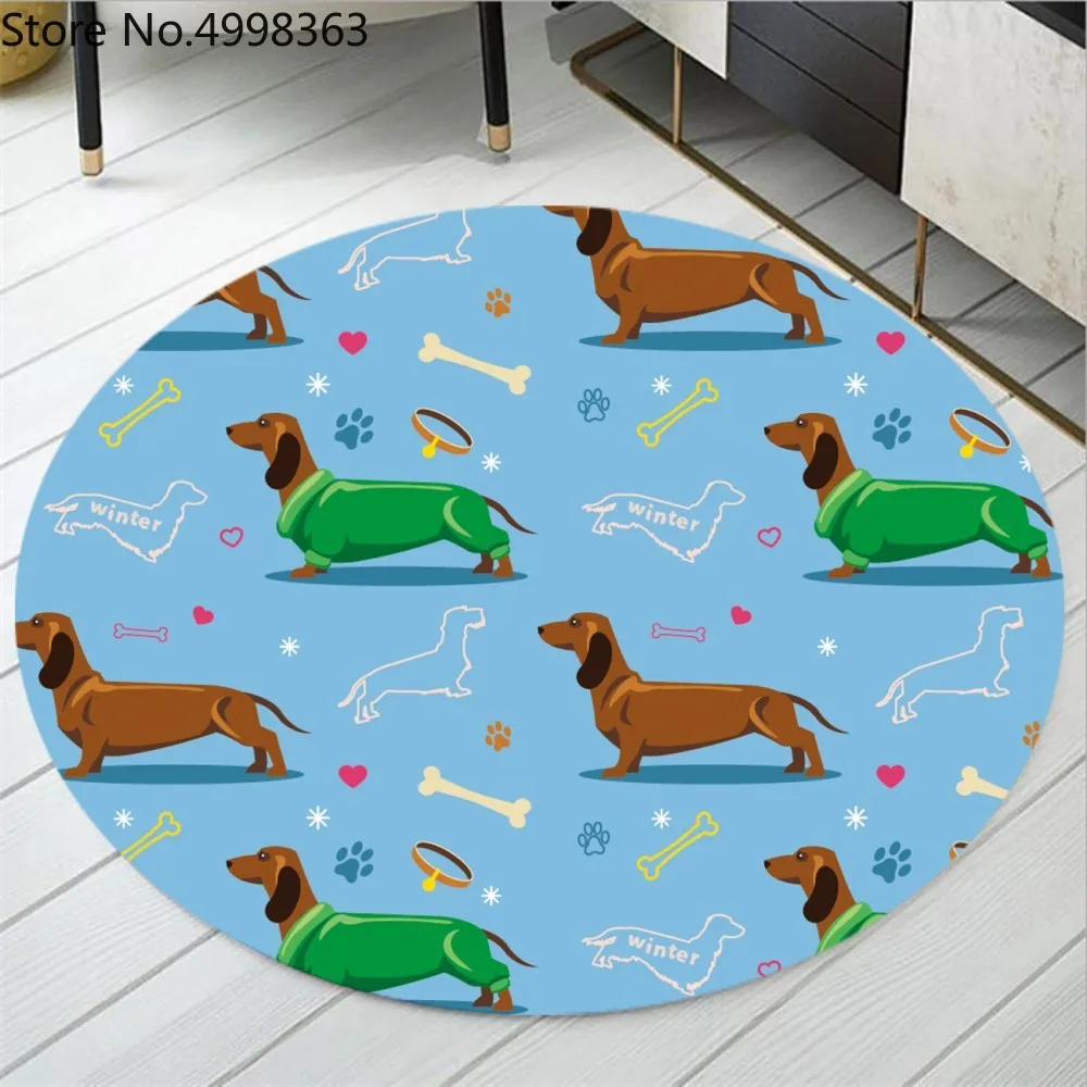 Бульдог такса мультфильм печать детская комната Собака спальня ковер животных