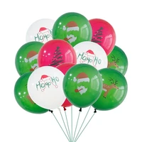 12pcs 10inch merry christmas red latex balloons santa claus tree balls for happy xmas party decoration supplies kids toy global