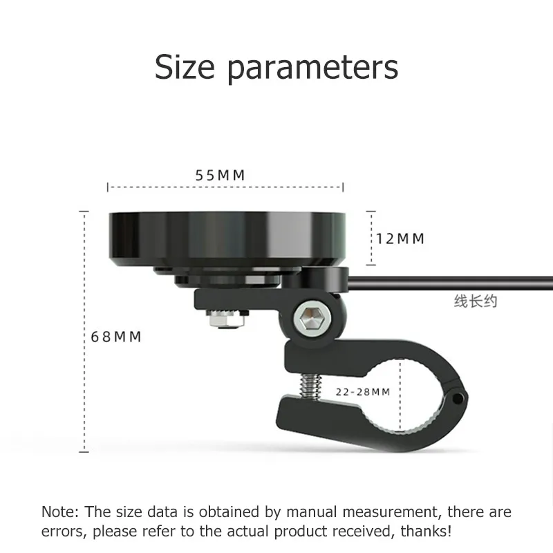 

LCD Digital Display TPMS Alarm Motorcycle Tire Pressure Monitor Wireless High-precision Electric Detector With External Sensors