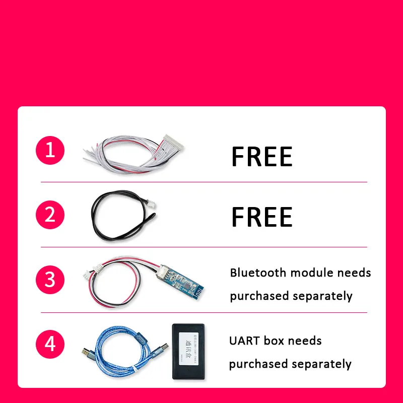 Защитная плата JBD smart BMS 20S/80A/100A/60В/72В для литий-ионных и литий-железо-фосфатных
