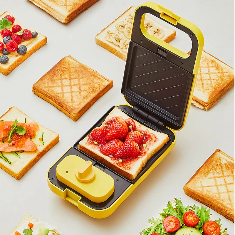 Бытовая электрическая вафельница 220 В доступен желтый/коричневый цвет машина для