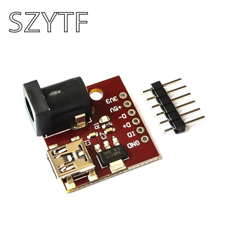 Мини USB 5 в разъем питания AMS1117 3 В DC розетка | Электронные компоненты и