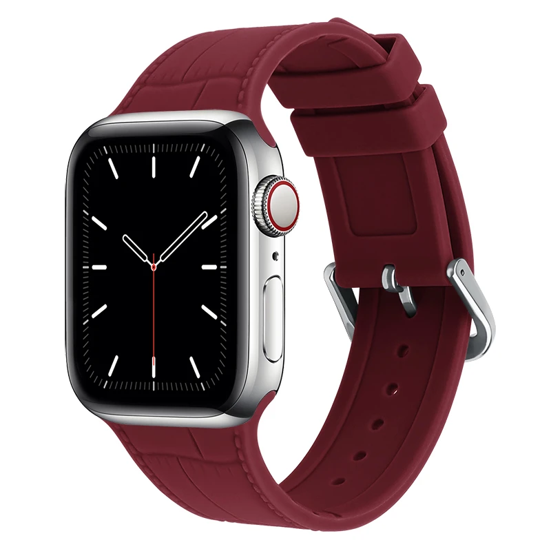 

Silicone Strap For Apple Watch band 40mm 44mm 38mm 42mm 44 mm Rubber watchband smartwatch bracelet iWatch serie SE 6 5 4 3 band
