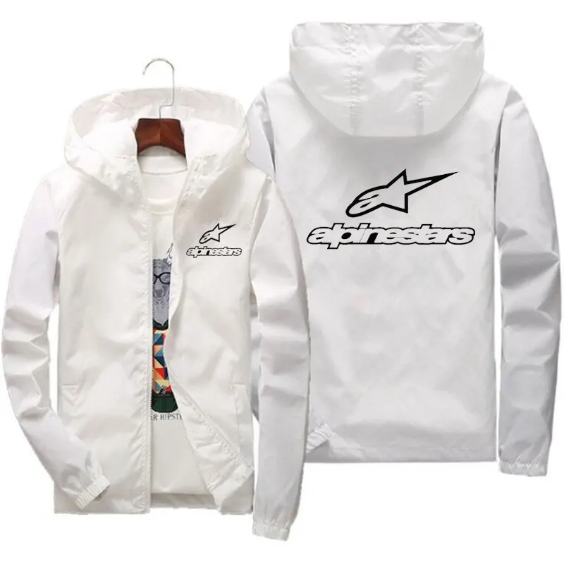 

Fashion Spring And Summer New Men's Street Star Hooded Jacket With Alpine Star Print Jacket, Thin Men's Casual Sports Jacket Wit