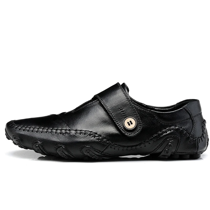 2020 кожаные лоферы Легкая мужская обувь Повседневная дышащая Кожаная с мягкой