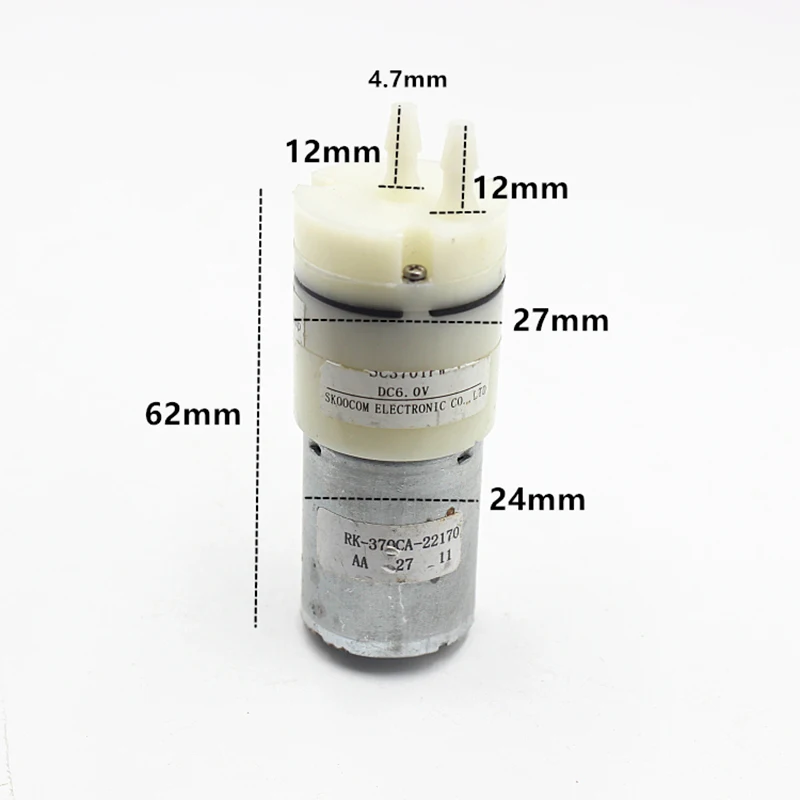 DC 5 в 6 микро мини RK-370CA электродвигатель воздушный насос вакуумный отрицательное