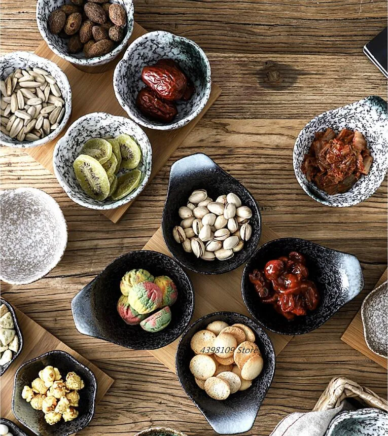 Японская керамическая посуда Фруктовая тарелка деревянный поднос креативная