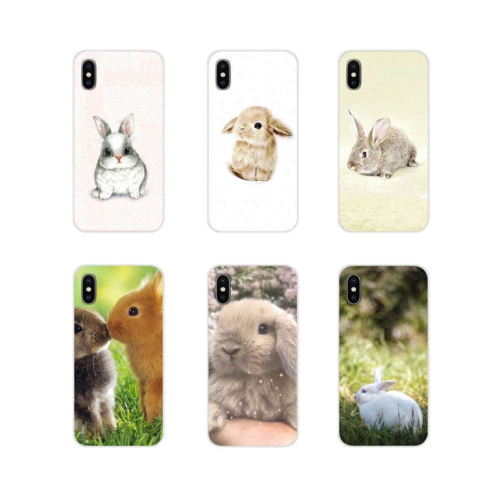 Милый белый кролик розовый для Samsung Galaxy S2 S3 S4 S5 Mini S6 S7 Edge S8 S9 S10E Lite Plus аксессуары