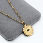 14K, настоящая позолота, нержавеющая сталь золотые модные деликатные подвеска, колье для женщин, ювелирные изделия, ожерелье-воротник, вечерние ювелирные изделия