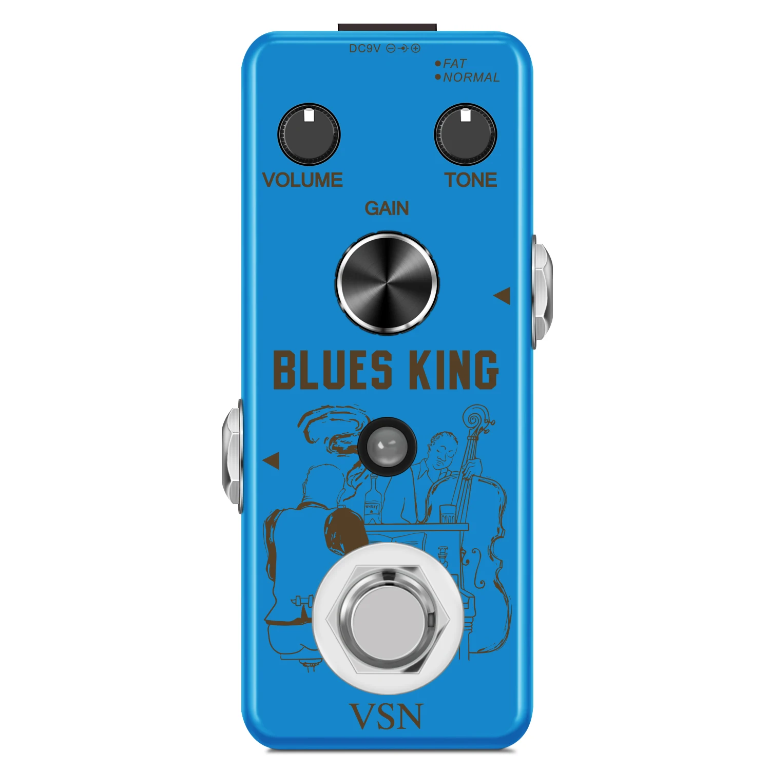 

Гитарная педаль VSN Bluesy в стиле блюз, 2 режима, широкий диапазон частот