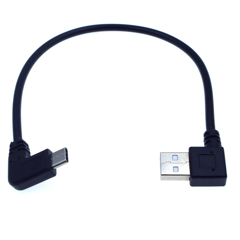 25 см 90 градусов угол USB C Тип 2 0 Левый и правый изгиб кабель подходит для Samsung Huawei