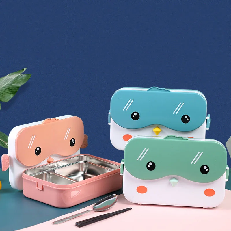 

Cute Bento Lunch Box for Kids School Children Japanese Style Stainless Steel Kindergarten Children's Bread Sandwich Food Box