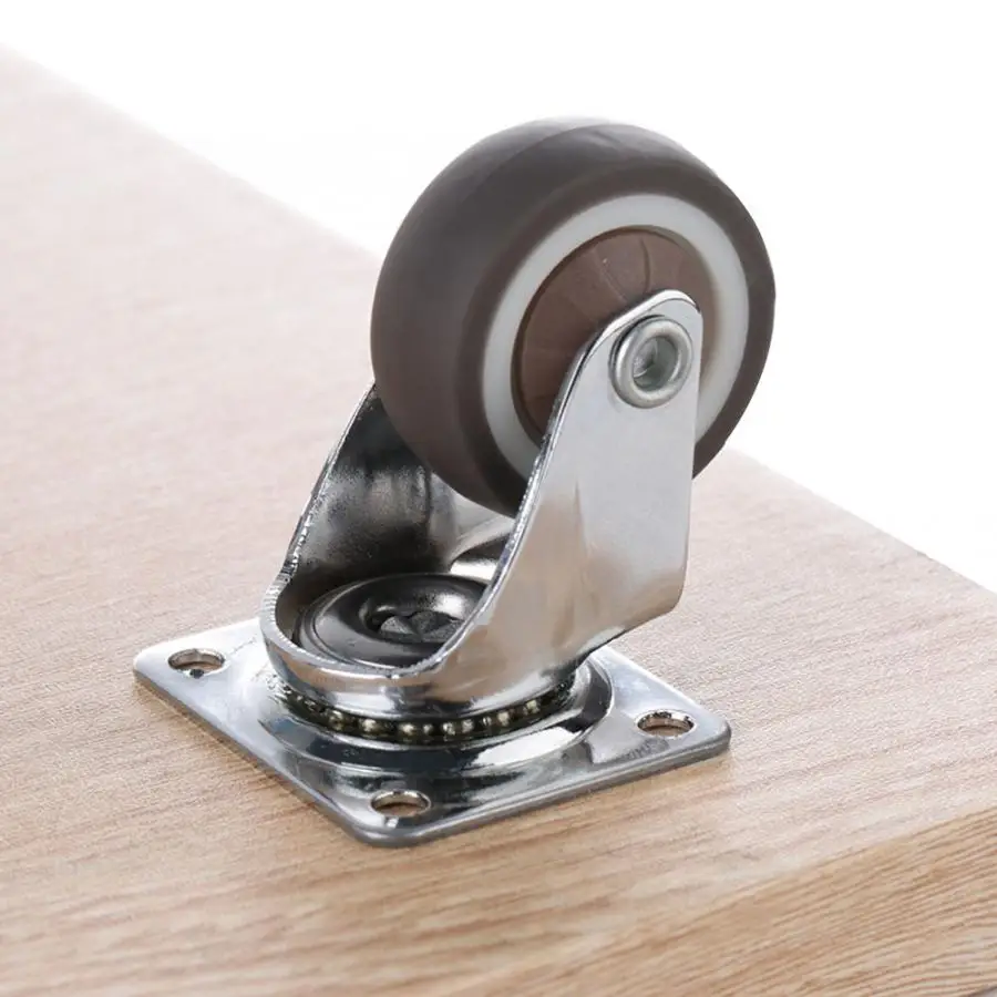 4 шт./компл. 1 5-дюймовые ролики хромированные из термоэластопласта для тележки |