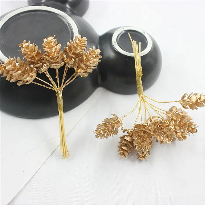 1 10 шт. Diy sensen-inspired искусственный букет аксессуары pinecone букет веточка ручной работы шляпа гирлянда украшения материалы - Цвет: 1
